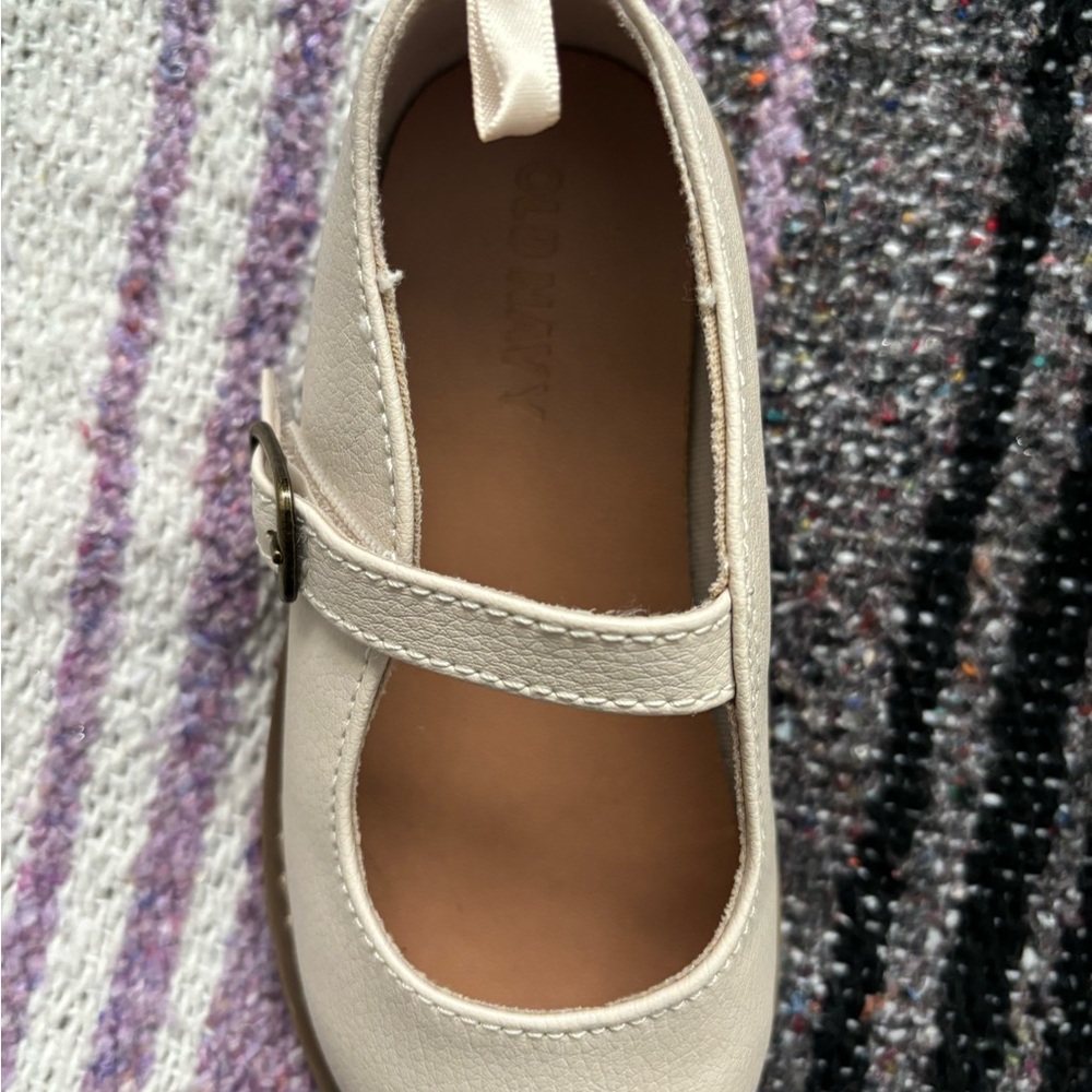 Cream Mary Jane Kids Shoes